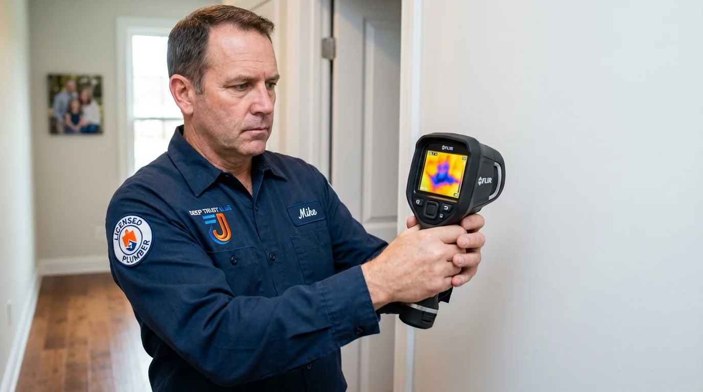 Thermal imaging leak detection by Johns Plumbing LLC in Rugby